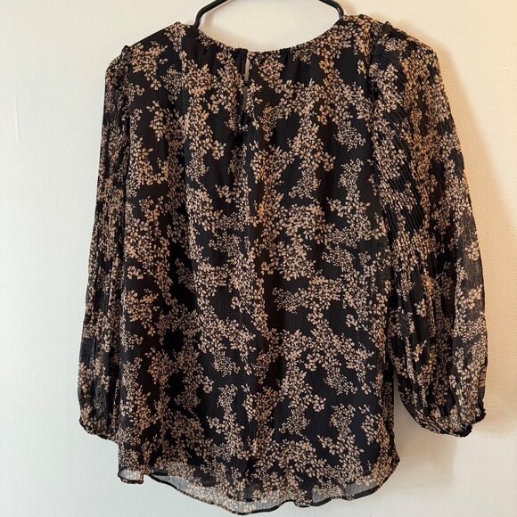 LC Lauren Conrad Pleated Sleeve Flowy Popover Top - Picture 3 of 3